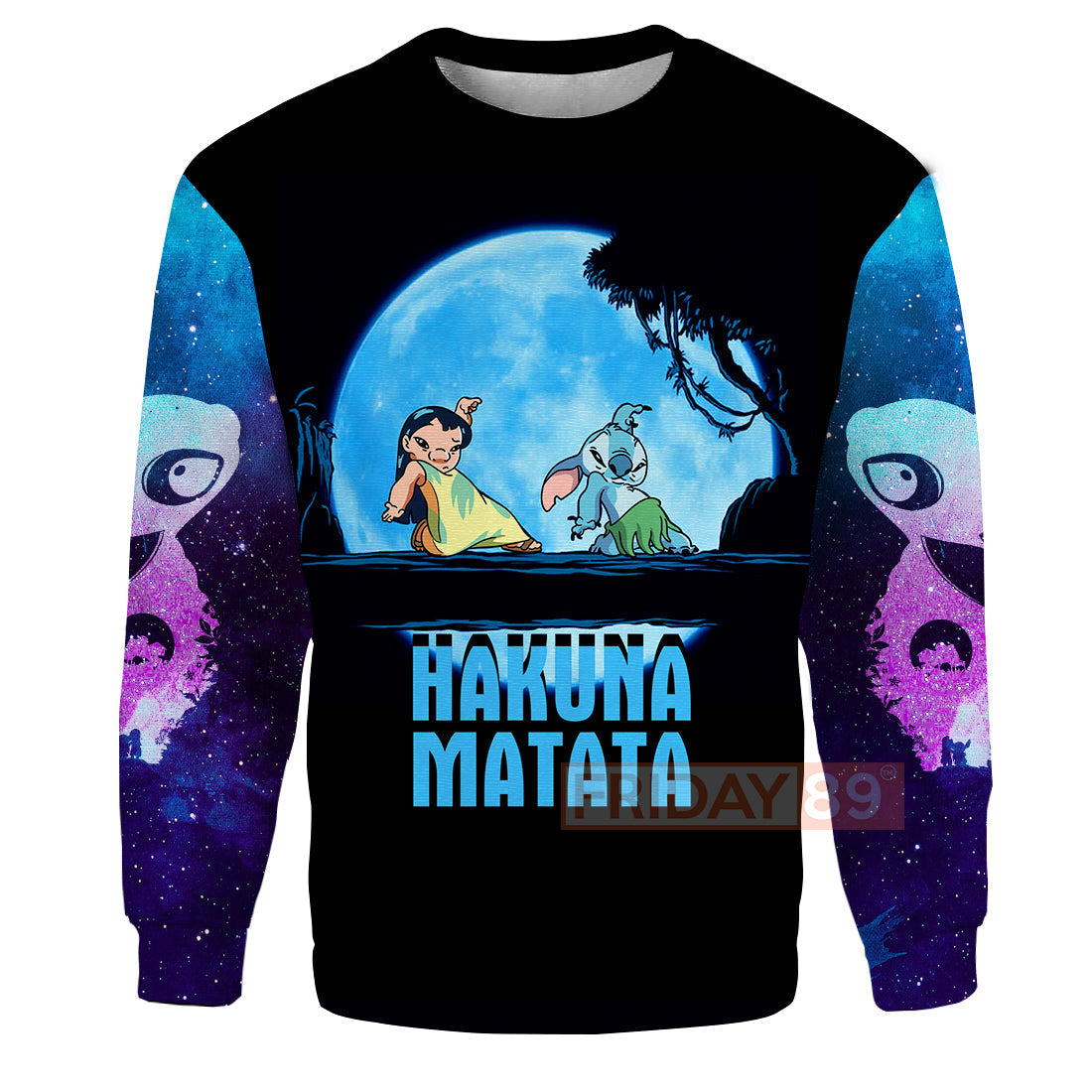 Stitch & Lilo T-shirt Walking In The Moon Hakuna Matata 3D Print T-shirt Cute DN Hoodie Sweater Tank