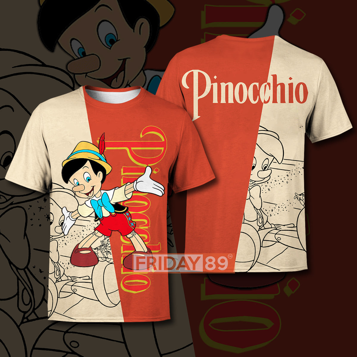 Pinocchio T-shirt Pinocchio Disney T-shirt Awesome DN Hoodie Sweater Tank