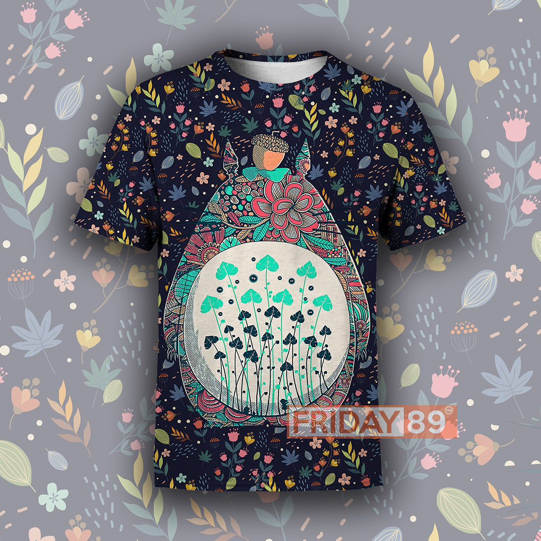 S.Ghibli Hoodie S.Ghibli My Neighbor Floral Pattern 3D Print T-shirt Awesome S.Ghibli Totoro Hoodie Sweater Tank