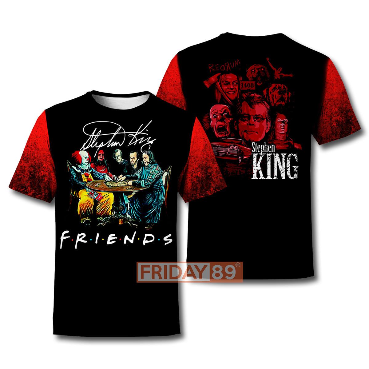 Horror T-shirt ST. King Characters Horror Movies T-shirt Cool Horror Hoodie Sweater Tank 2024