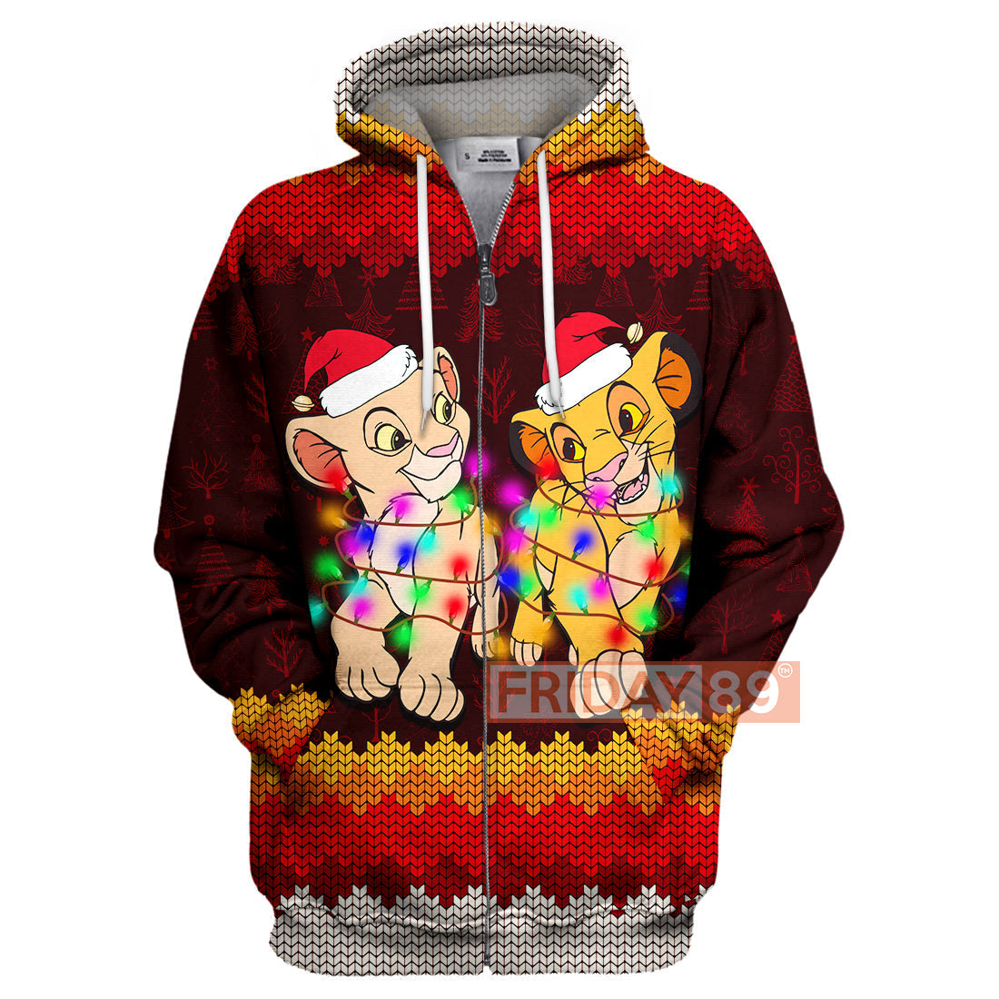 LK T-shirt Simba & Nala Christmas Light T-shirt Amazing DN Hoodie Sweater Tank