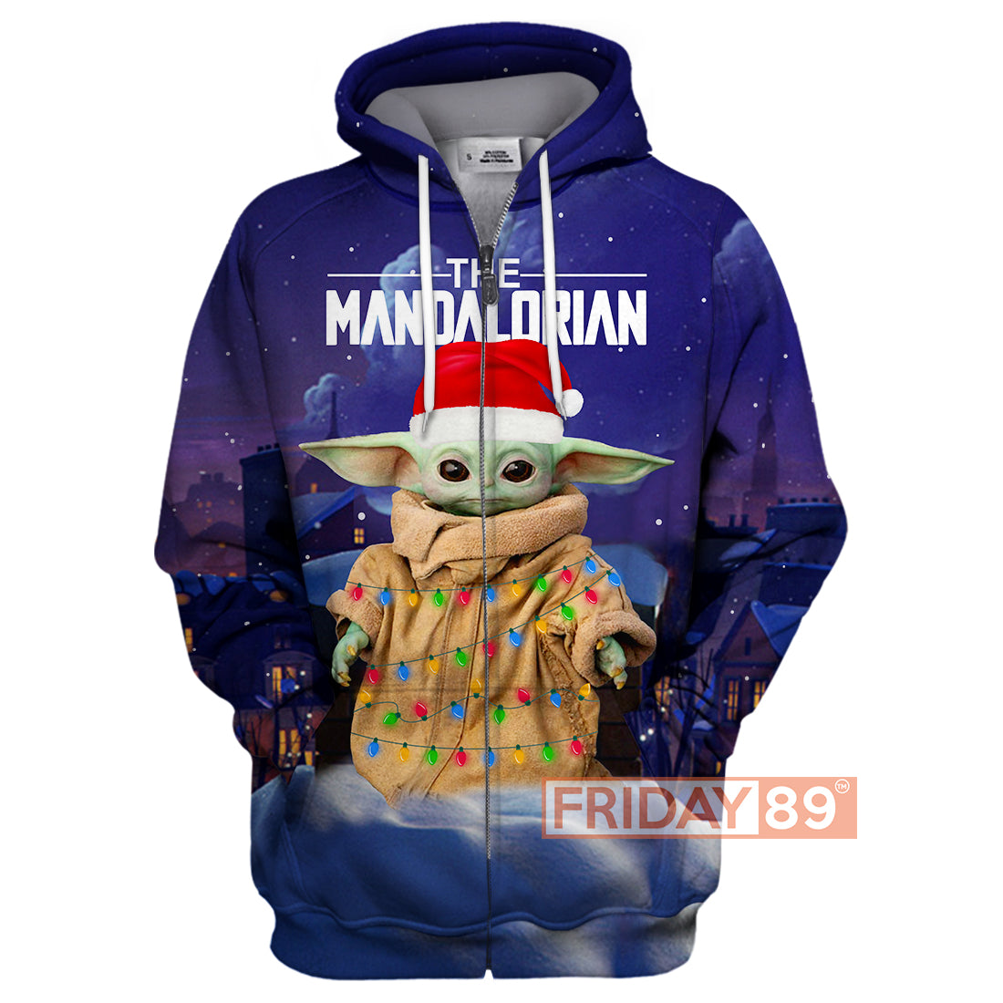 SW T-shirt SW Baby Yoda Christmas Light The Mandalorian T-shirt Cute SW Hoodie Sweater Tank 2026