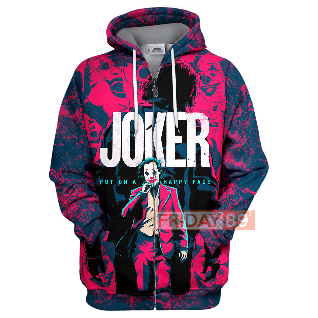 DC Joker Hoodie Put On A Happy Face Shirt Joker Hoodie Joker Red Shirt DC Joker Shirt Sweater Tank