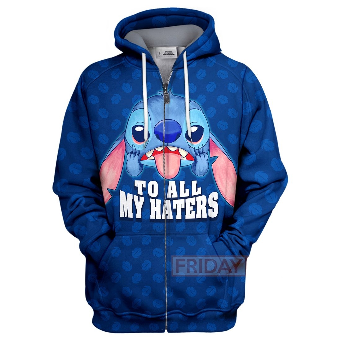Stitch T-shirt Stitch To All My Haters Blue T-shirt Amazing DN Hoodie Sweater Tank