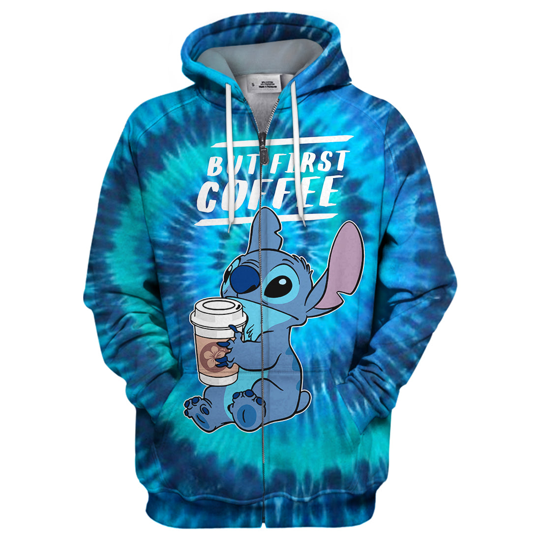Stitch T-shirt But First Coffee - Stitch Tie Dye T-shirt DN Stitch Hoodie Sweater Tank