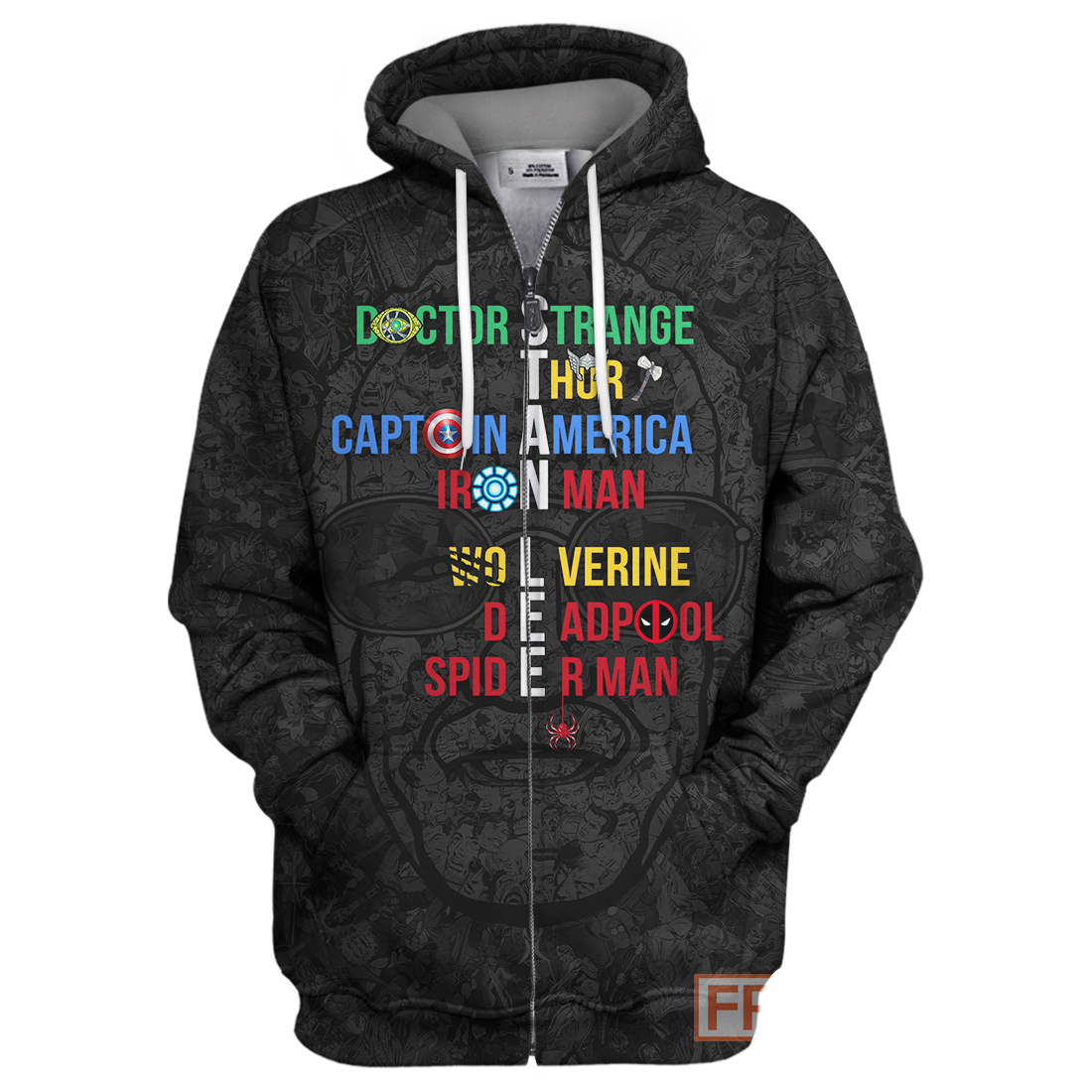Stan Lee Hoodie SL Super Heroes Name T-shirt MV Stan Lee Shirt Sweater Tank 2023