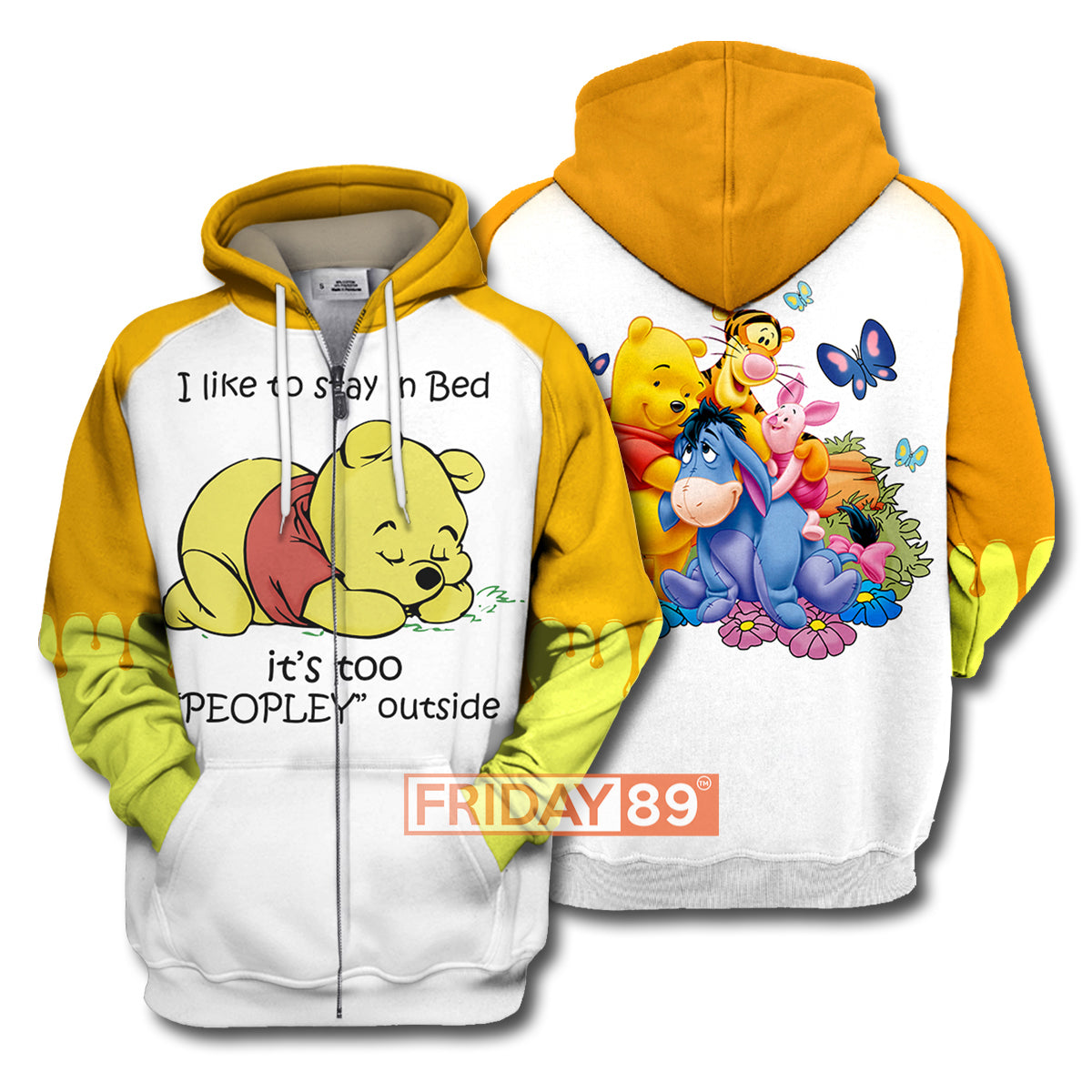 WTP T-shirt I Like To Stay In Bed - Pooh Bear T-shirt Amazing DN Hoodie Sweater Tank