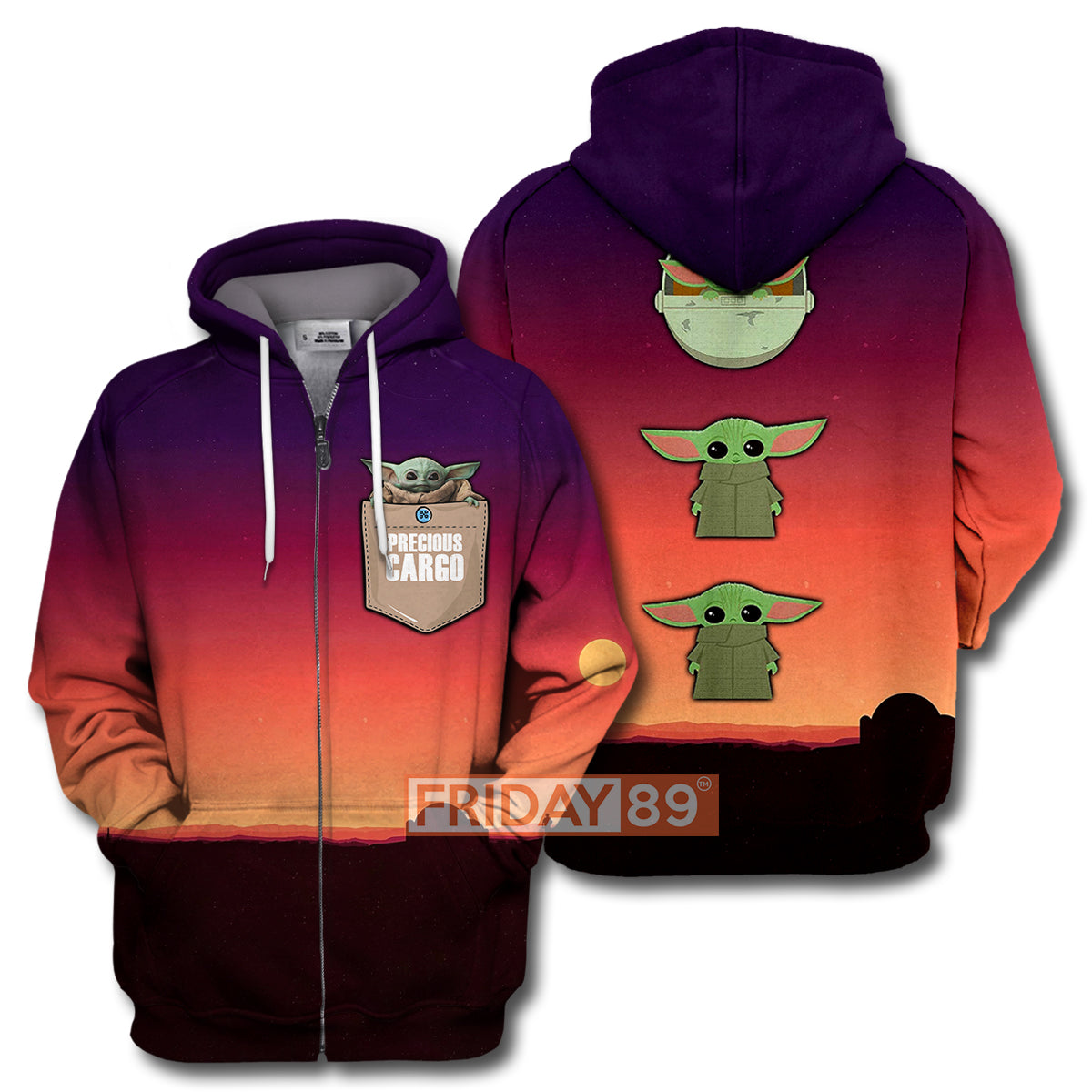 SW T-shirt Baby Yoda Mandalorian The Child Precious Cargo Pocket T-shirt SW Hoodie Sweater Tank 2025