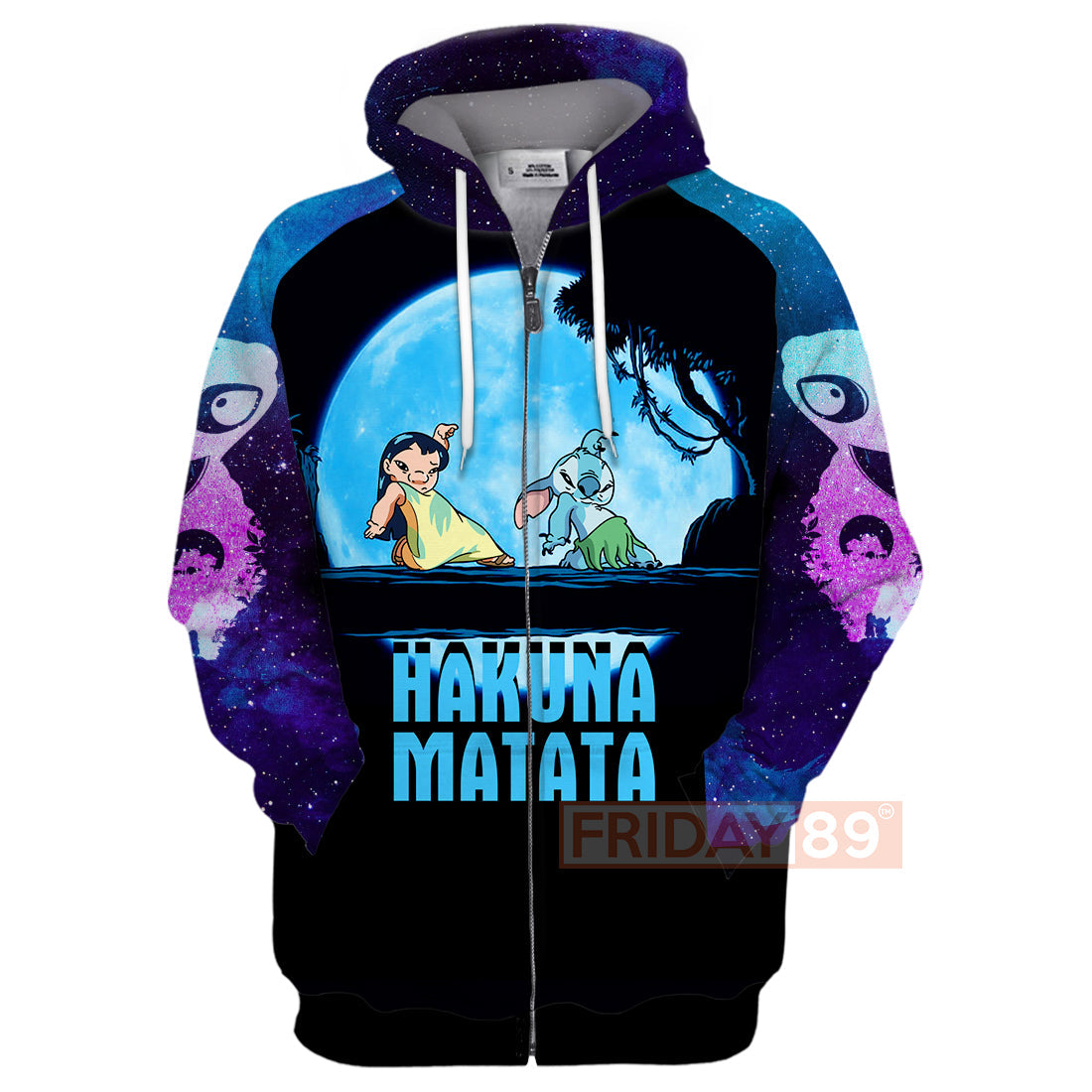 Stitch & Lilo T-shirt Walking In The Moon Hakuna Matata 3D Print T-shirt Cute DN Hoodie Sweater Tank
