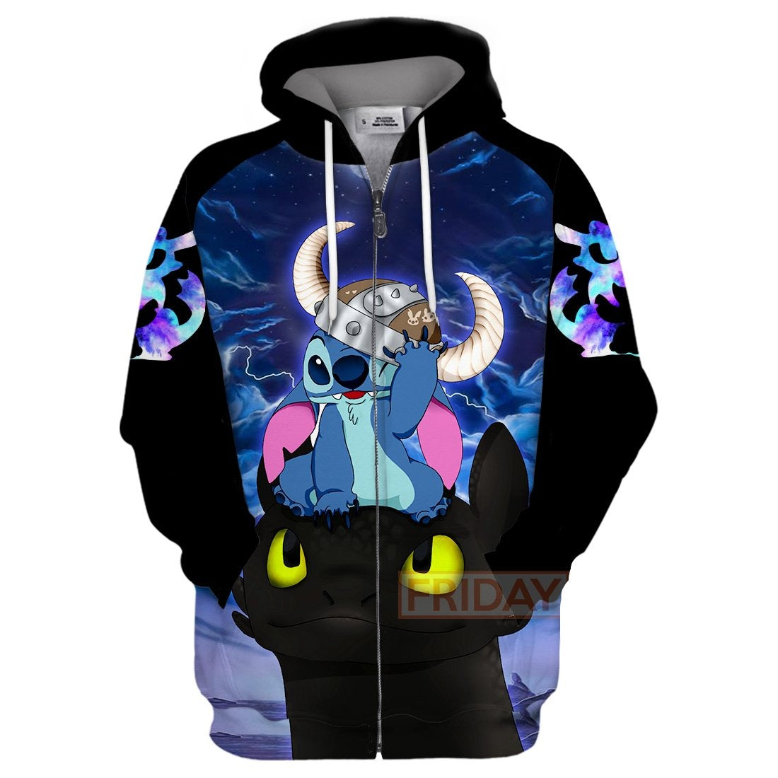 Stitch T-shirt Stitch And Toothless Dragon How To Train Your Dragon 3D Print T-shirt Awesome DN Hoodie Sweater Tank