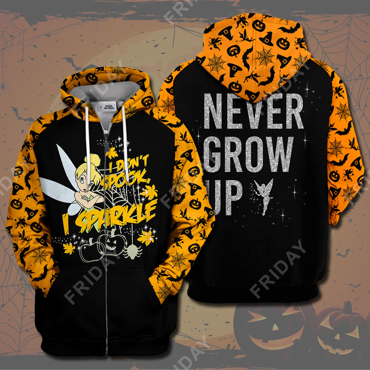 DN T-shirt Tinker.B I Don't Spook I Sparkle Halloween T-shirt Amazing Tinkerbell Hoodie Sweater Tank