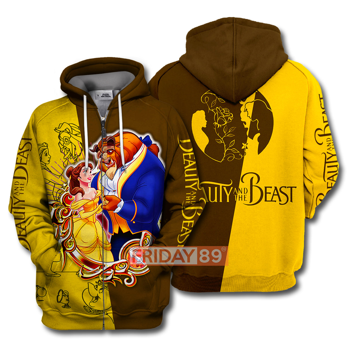 Beauty & The Beast T-shirt Beauty & The Beast DN Animated Film 3D Print T-shirt Amazing DN Hoodie Sweater Tank