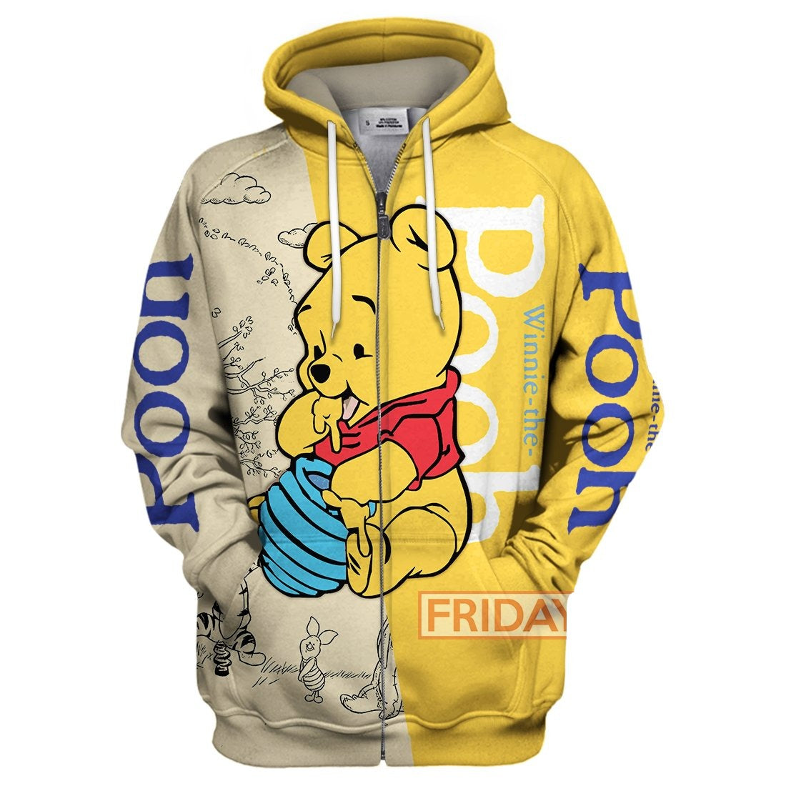 WTP T-shirt Adorable Winnie-the-Pooh Eating Honey ArtT-shirt Cute DN Hoodie Sweater Tank