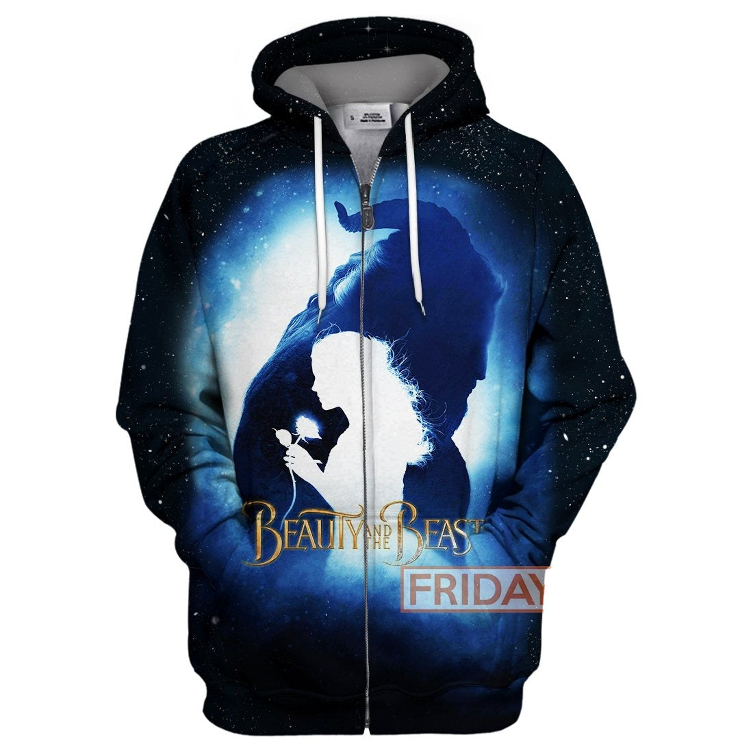 Beauty & The Beast T-shirt Beauty & The Beast Live-Action Movie Poster Art 3D Print T-shirt Amazing DN Hoodie Sweater Tank