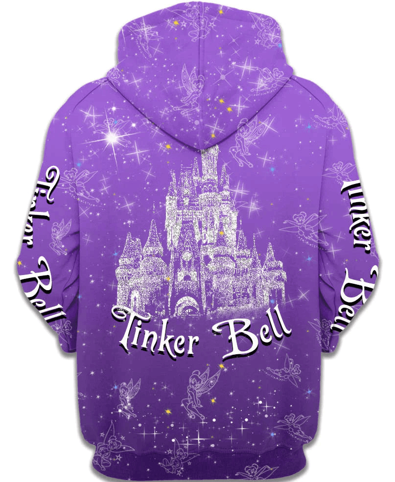 Tinker Bell Hoodie Tinker Bell Glitter Castle Hoodie Purple Unisex