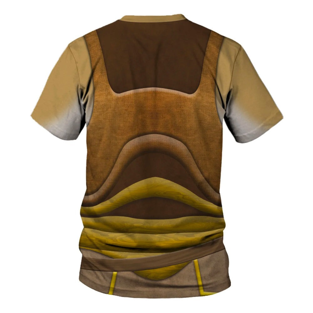 Starwars Hoodie Gungan Costume Starwars Cosplay T-Shirt Brown Unisex Adults - Trendy Gift For Men & Women
