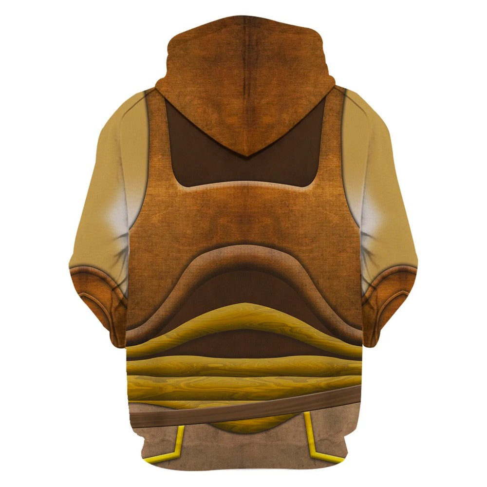 Starwars Hoodie Gungan Costume Starwars Cosplay T-Shirt Brown Unisex Adults - Trendy Gift For Men & Women