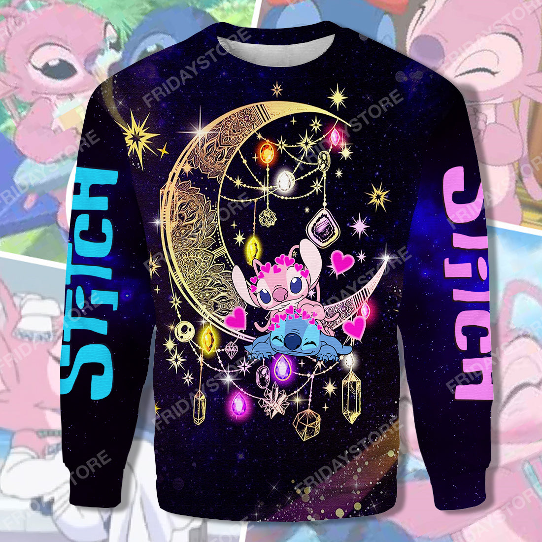 LAS T-shirt Stitch And Angel Moon T-shirt High Quality DN Stitch Hoodie Sweater Tank