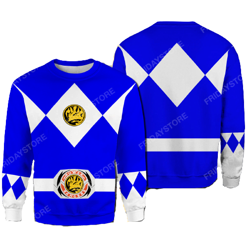 Power Ranger T-Shirt Blue Power Ranger Costume T-Shirt Power Ranger Hoodie - Trendy Gift For Men & Women