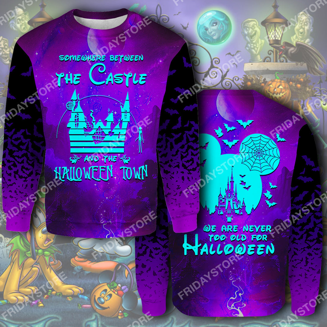 DN T-shirt Somewhere Between The Castle And The Halloween Town T-shirt High Quality DN Halloween Hoodie Sweater Tank