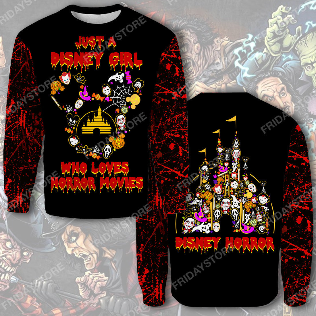 DN T-shirt Just A Girl Who Loves Horror Movies T-shirt Cool DN Horror Hoodie Shirt Sweater Tank 2024