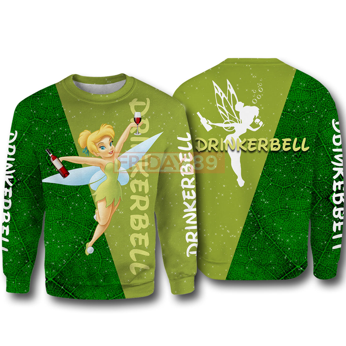TinkerBell T-shirt Drinkerbell Green Frost Fairy TinkerBell Shirt DN Hoodie Sweater Tank