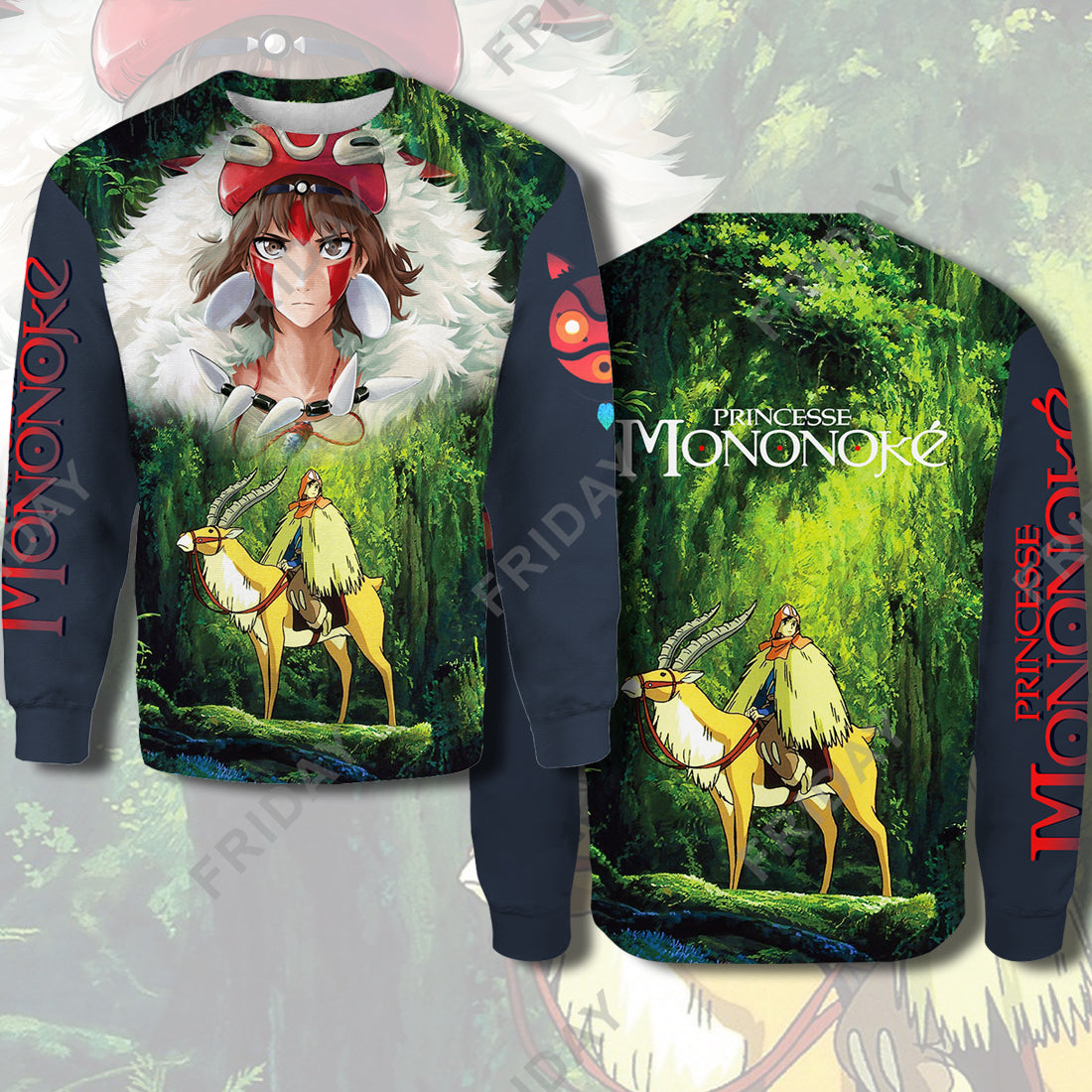 S.Ghibli T-shirt Princess Mononoke Wolf Girl Hoodie Amazing High Quality S.Ghibli Hoodie Sweater Tank