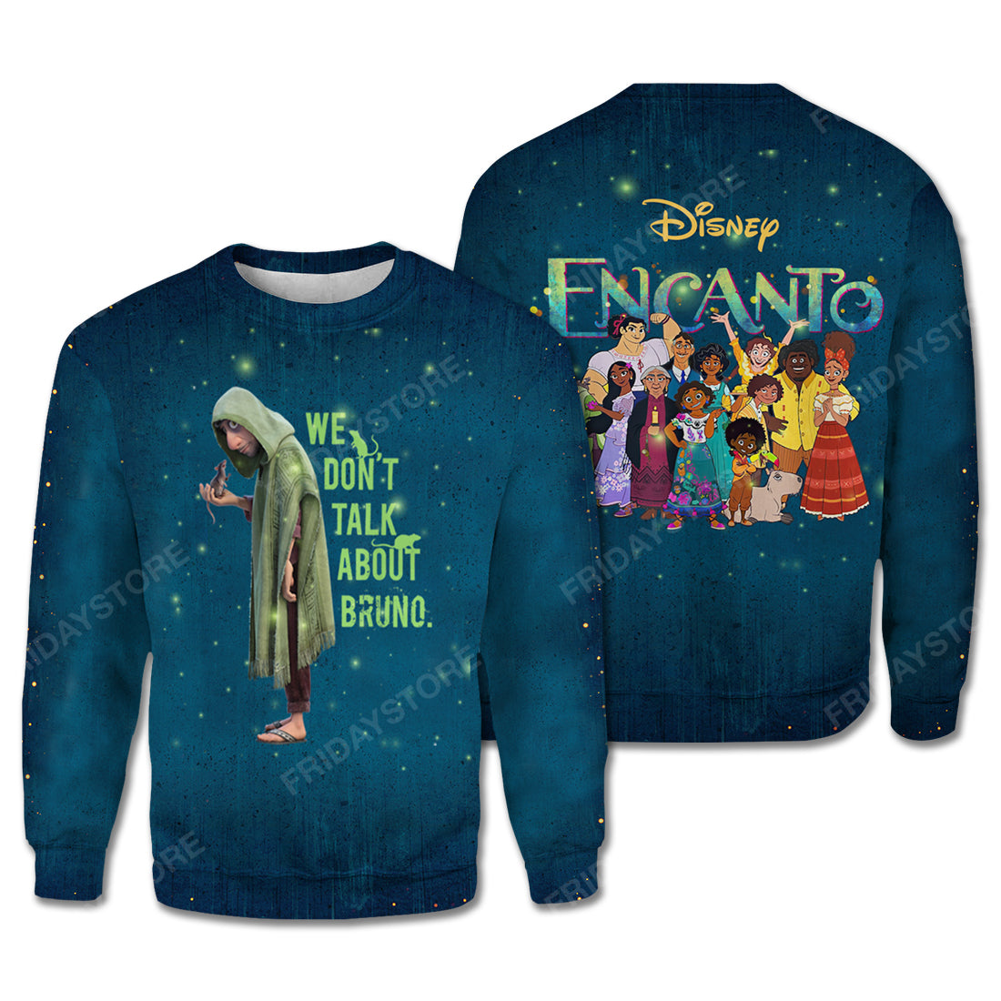 Encanto T-Shirt Encanto We Don't Talk About Bruno Blue Hoodie Encanto Hoodie