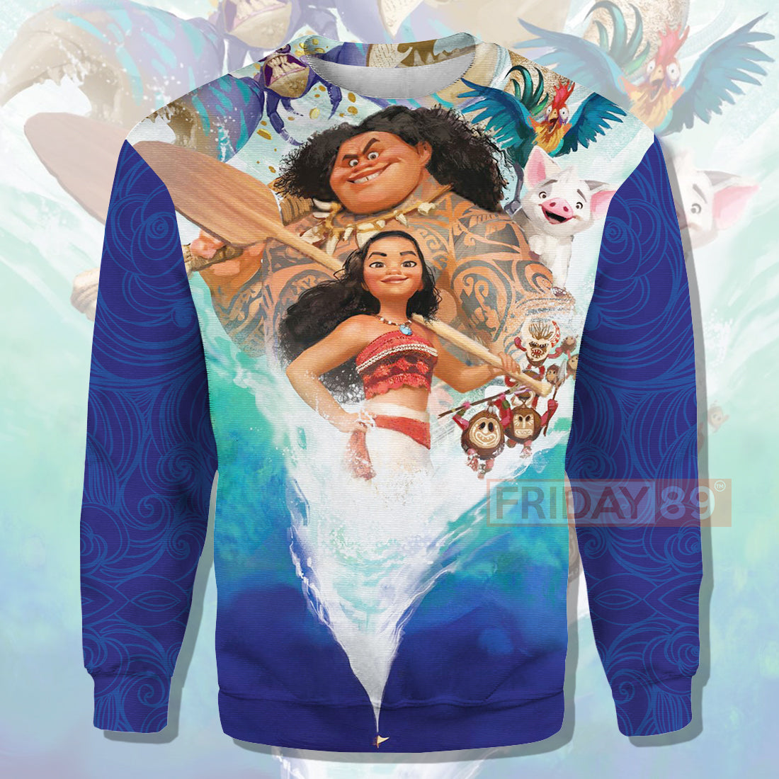 Moana T-shirt Moana Princess & Maui Magical Ocean 3D Print T-shirt Amazing DN Hoodie Sweater Tank