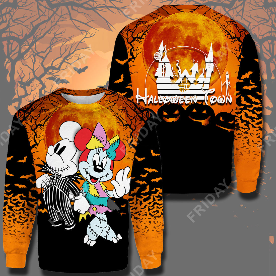 DN T-shirt TNBC Mouse Couple Halloween Town T-shirt High Quality DN TNBC Hoodie Sweater Tank