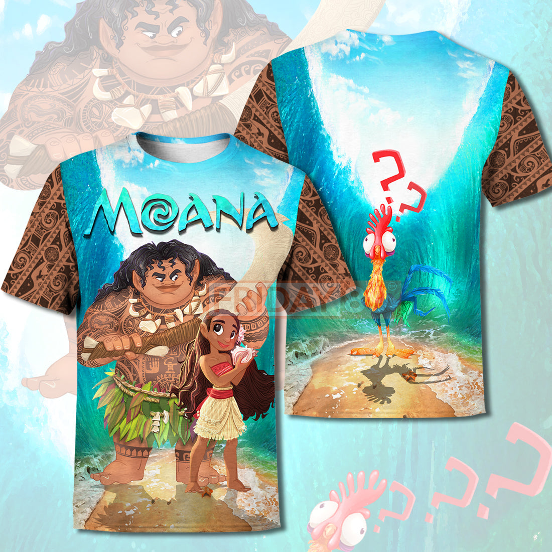 Moana T-shirt Princess Moana & Maui 3D Print T-shirt Awesome DN Hoodie Sweater Tank