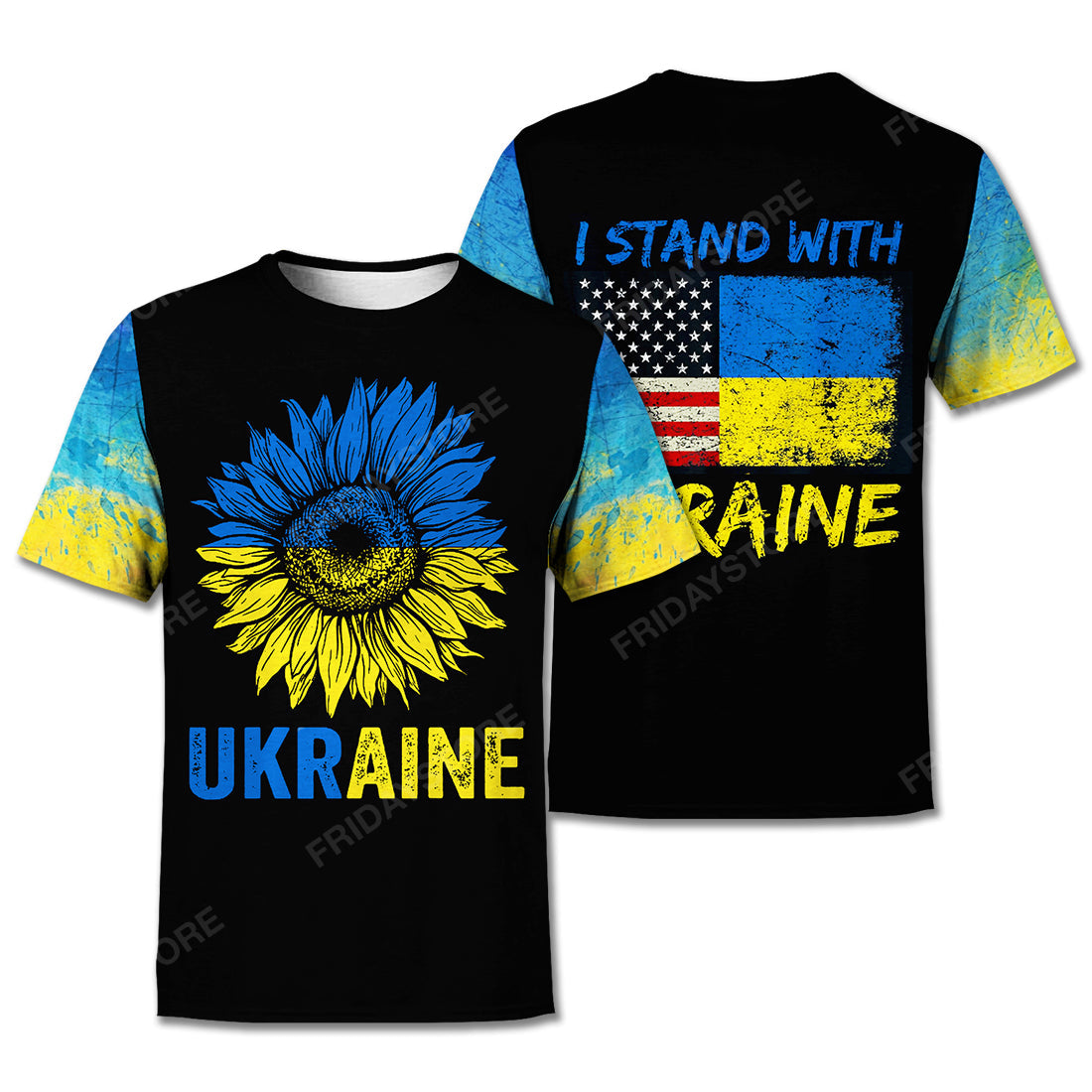 Gifury Ukraine T Shirt I Stand With Ukraine Yellow Blue Black Hoodie Ukraine Hoodie Apparel Sweater2025