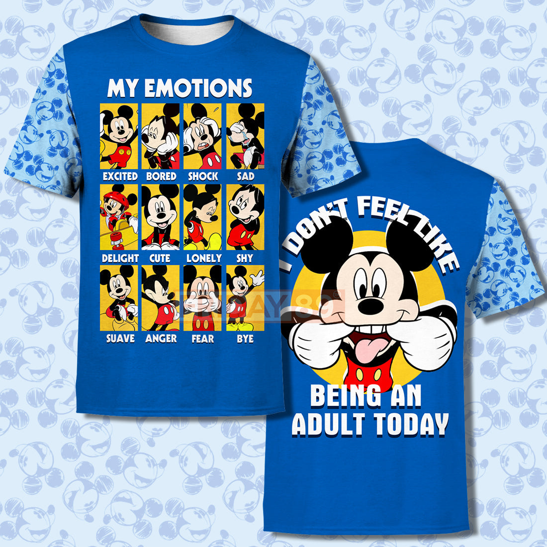 DN MK Mouse T-shirt MK Mouse My Emotions Don't Feel Like Being An T-shirt Amazing DN Hoodie Sweater Tank