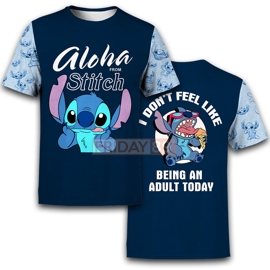 Stitch T-shirt Aloha From Stitch 3D Print T-shirt Funny DN Hoodie Sweater Tank