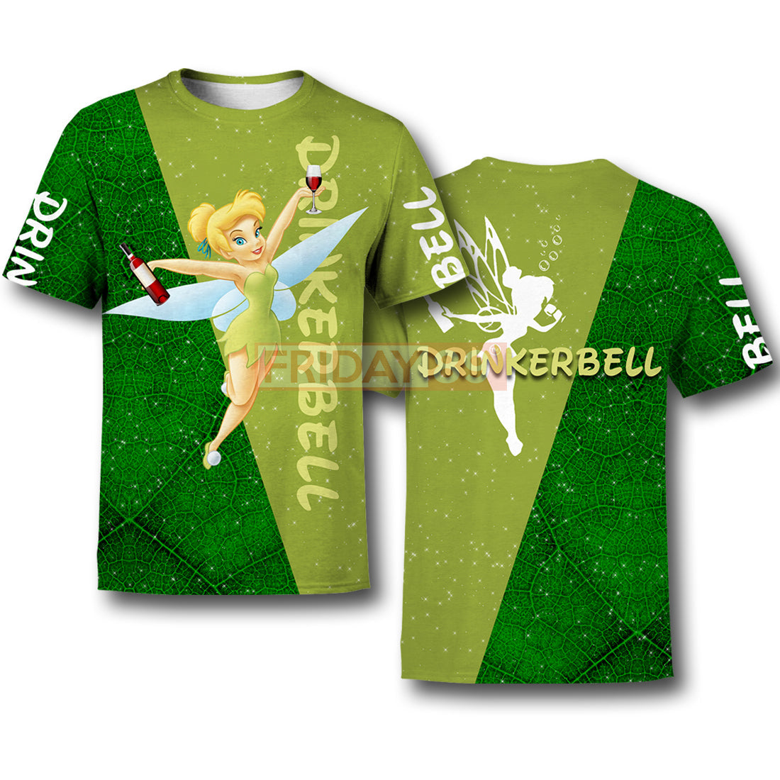 TinkerBell T-shirt Drinkerbell Green Frost Fairy TinkerBell Shirt DN Hoodie Sweater Tank