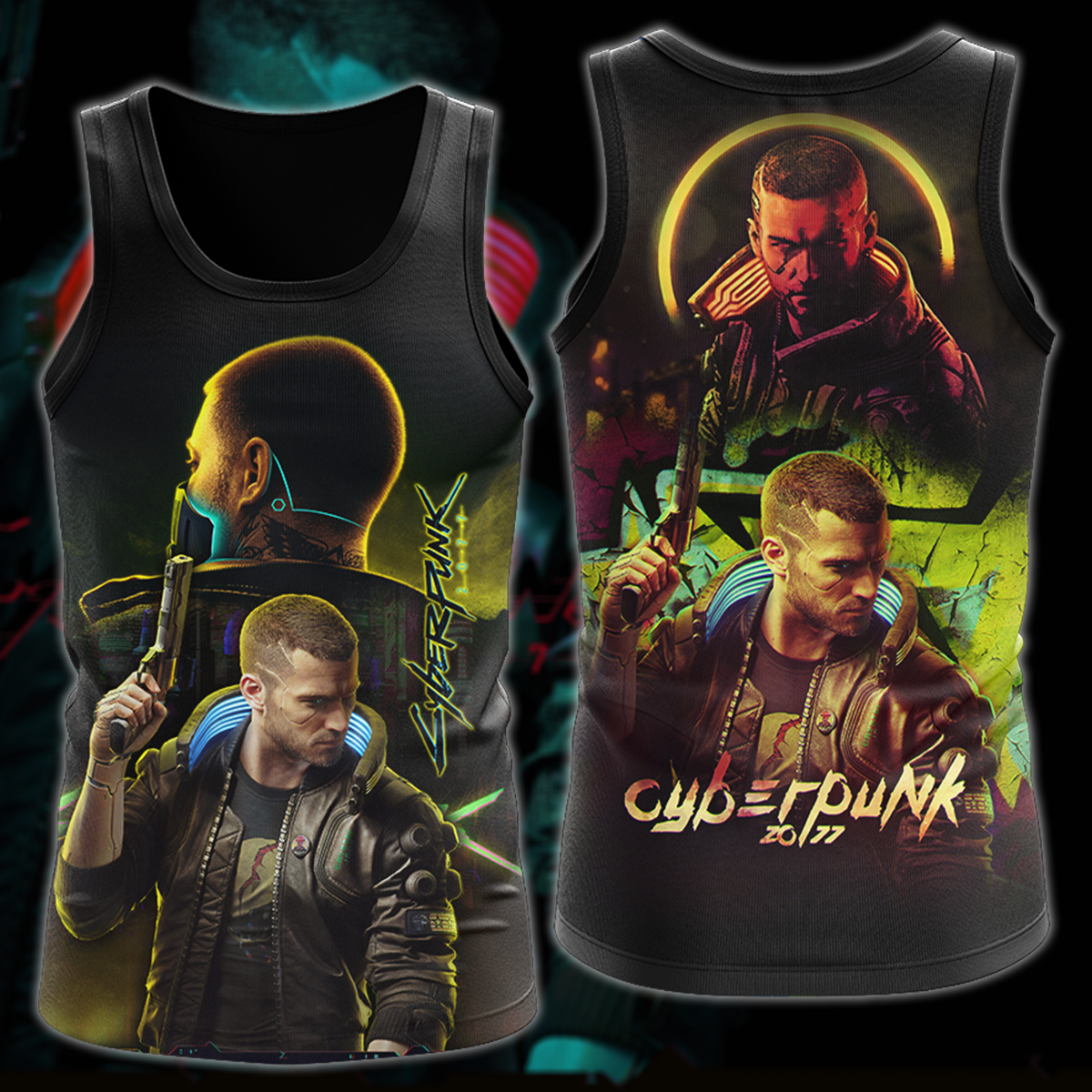 Cyberpunk 2077 Video Game 3D All Over Print T-shirt Tank Top Zip Hoodie Pullover Hoodie Hawaiian Shirt Beach Shorts Jogger