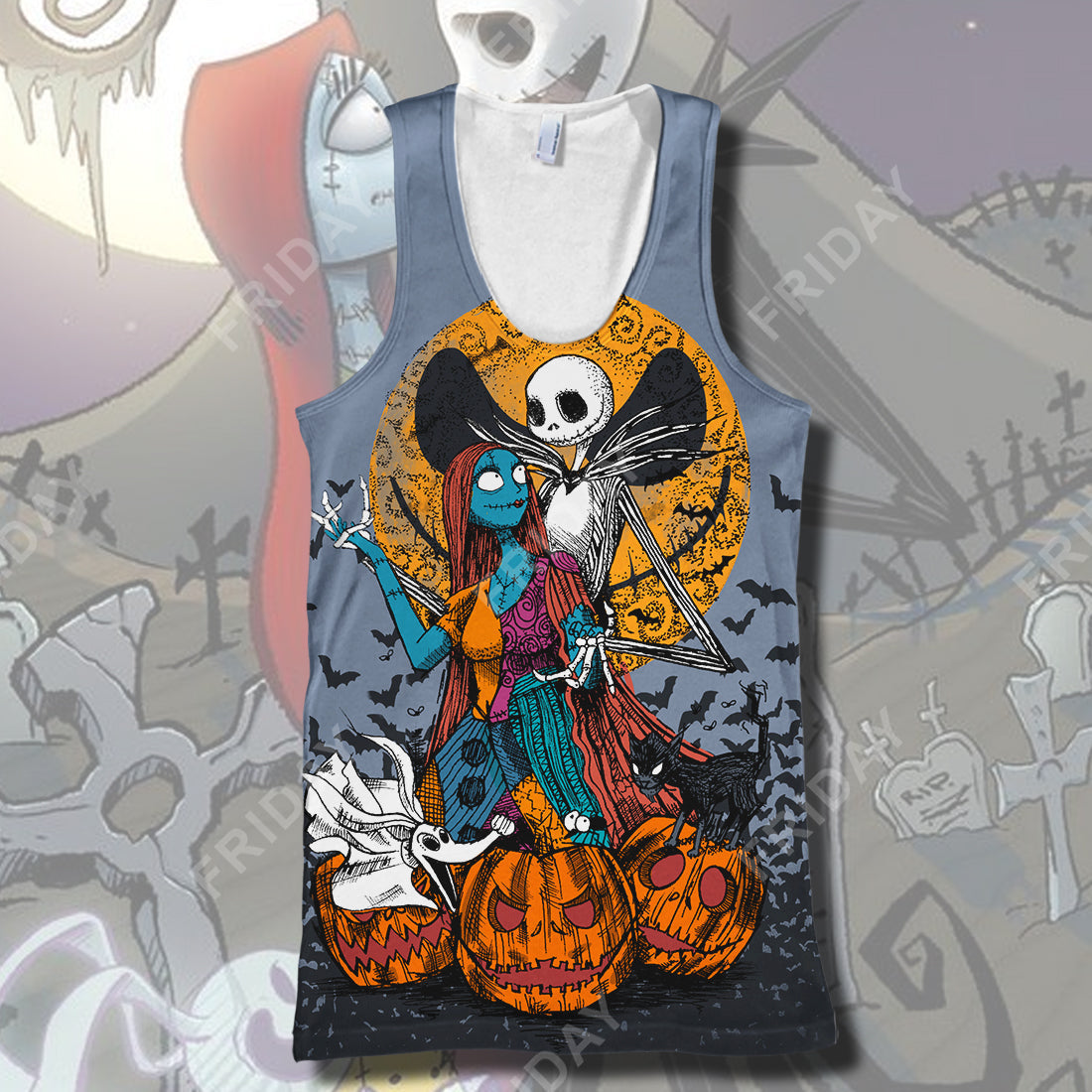 TNBC T-shirt Nightmare Couple Halloween T-shirt Awesome DN TNBC Hoodie Sweater Tank Jack skellington Hoodie Shirt 2025