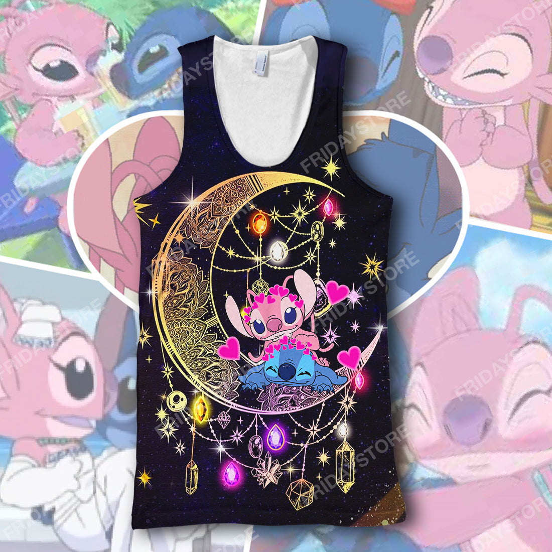 LAS T-shirt Stitch And Angel Moon T-shirt High Quality DN Stitch Hoodie Sweater Tank