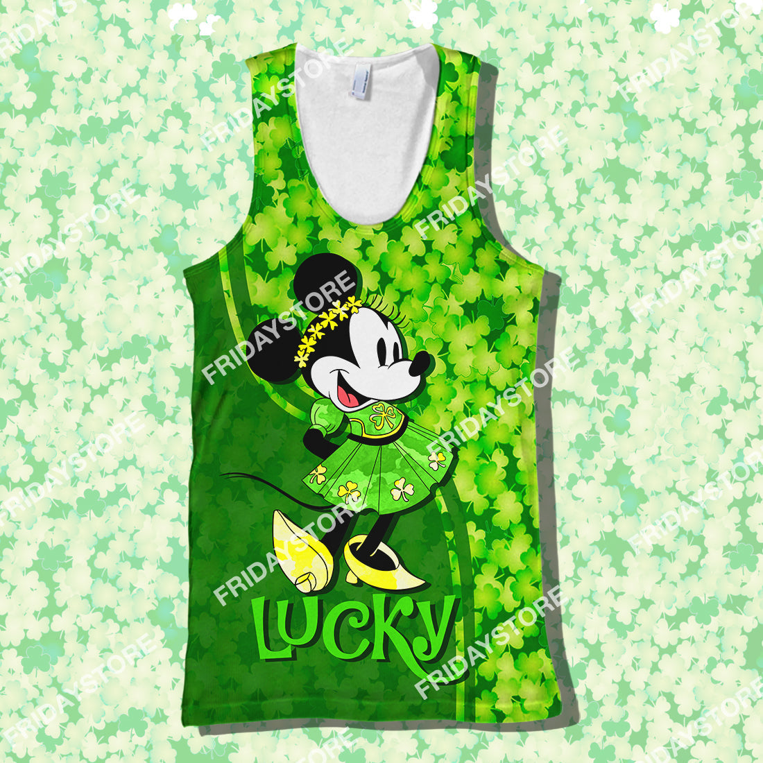 DN T-shirt Mouse Lucky St Patrick's Day T-shirt Cute DN MN Mouse Hoodie Sweater Tank St Patrick's Day Hoodie Shirt