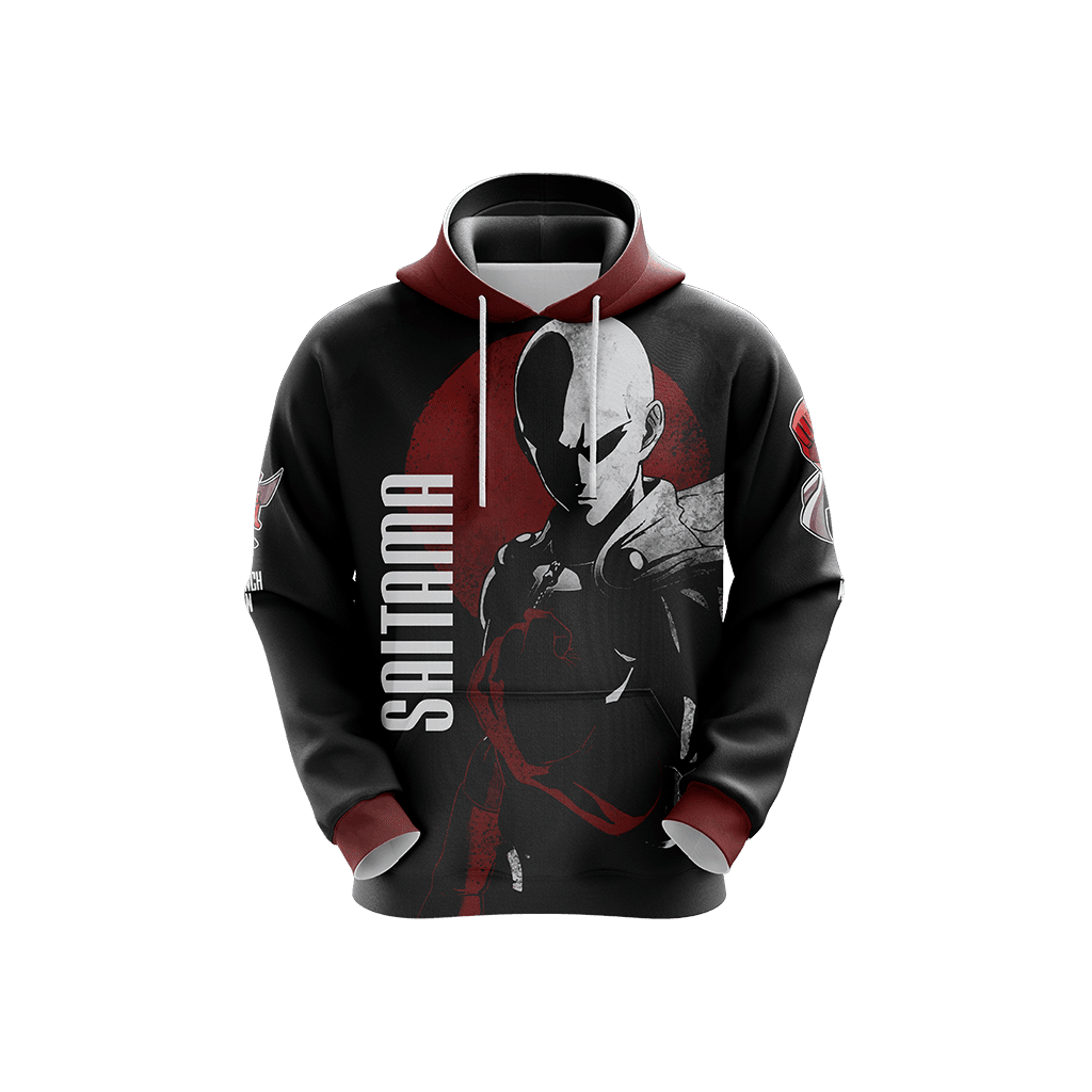 One Punch Man Hoodie Saitama One Punch Man Silhouette T-shirt Black Red Unisex