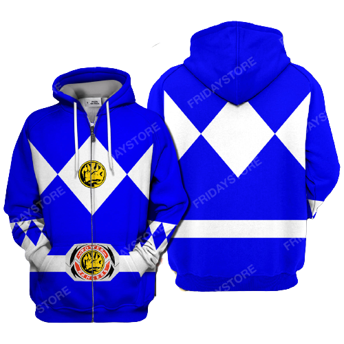 Power Ranger T-Shirt Blue Power Ranger Costume T-Shirt Power Ranger Hoodie - Trendy Gift For Men & Women