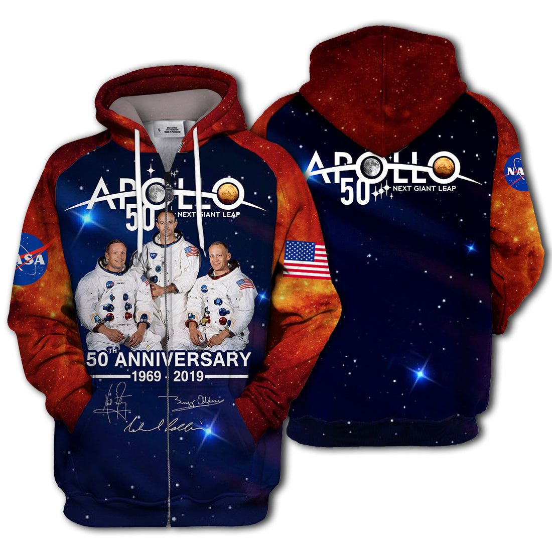 NASA T-shirt 50th Anniversary Apollo 11 T-shirt Awesome NASA Hoodie Sweater Tank 2025