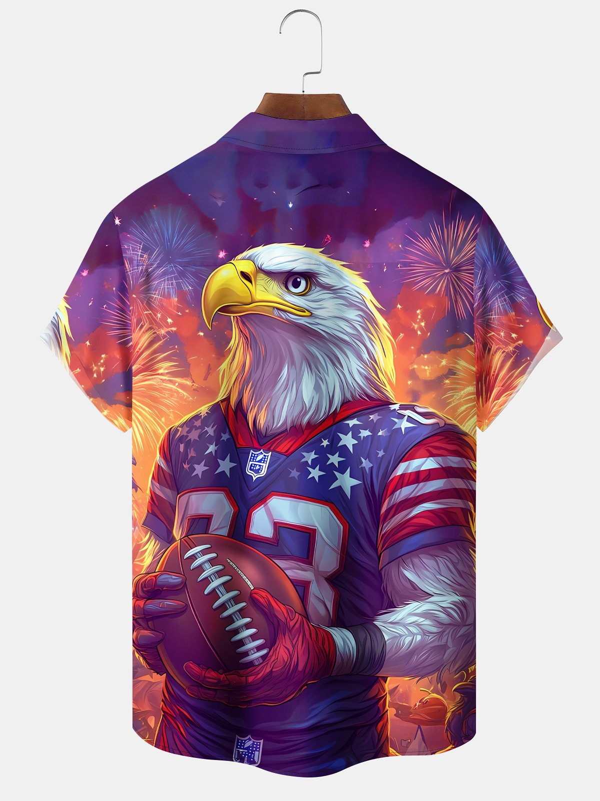 Alohadaddy Holiday American Flag Eagle Independence Day American Football Shirt