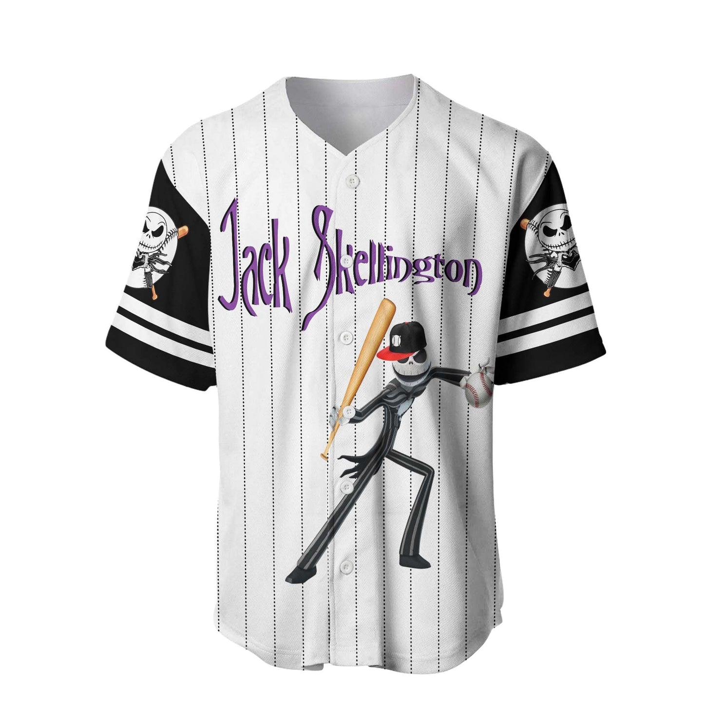 Tnbc Jersey Jack Skellington Hitter Player Graphic Black Jersey Shirt Tnbc Baseball