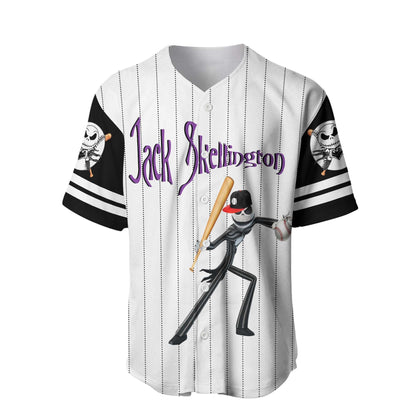 Tnbc Jersey Jack Skellington Hitter Player Graphic Black Jersey Shirt Tnbc Baseball