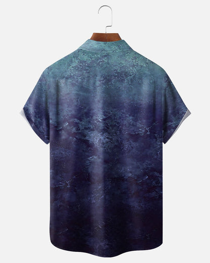 Alohadaddy® U.S. Independence Day Holiday Print Short-Sleeve Pocket Shirt