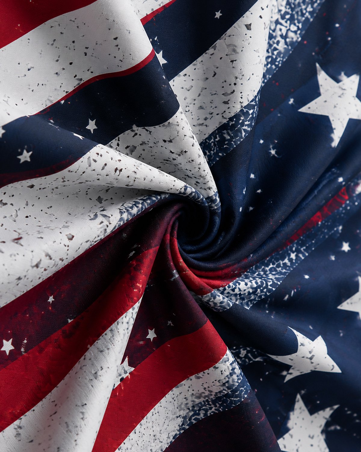 Alohadaddy® Independence Day Commemorative American Flag Print Gradient Short-Sleeve Shirt