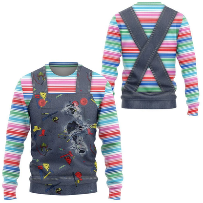 Chucky Costume Hoodie Halloween Chucky Costume T-Shirt Colorful Unisex Adults - Trendy Gift For Men & Women