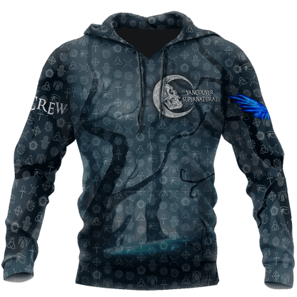 Supernatural Hoodie Vancouver Supernatural Ghost Hunting Teams T-Shirt Blue Unisex - Trendy Gift For Men & Women