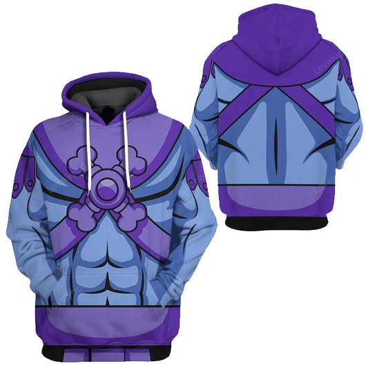 He-Man And The Masters Of The Universe Hoodie Master Of The Universe Skeletor Cartoon Custome T-Shirt Blue Purple Unisex - Trendy Gift For Men & Women